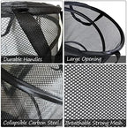 BATTOO Mesh Collapsible Laundry Baskets, Foldable Pop Up Laundry Hamper, Large Laundry Basket Hamper for Laundry, Bathroom, Kids Room, College Dorm, Travel, Camping Black - Image 5