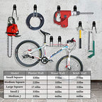 Garage Hooks Heavy Duty 14 Pack, Steel Garage Storage Hooks, Tool Hangers for Garage Wall Utility Wall Mount Garage Hooks and Hangers with Anti-slip Coating for Garden Tools, Ladders, Bulky Items - Image 6