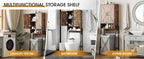 Vabches Over The Toilet Storage Cabinet with 2-Door Design Bathroom Organizers and Storage with Anti-Tip Device Over Toilet Organizer with Shelves for Bathroom,Restroom,Laundry Brown - Image 9
