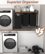 10 x 3 Gal Large Laundry Hamper, Rustic Brown and Black - Image 6
