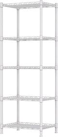 REGILLER 5-Wire Shelving Metal Storage Rack Adjustable Shelves,Standing Storage Shelf Units for Laundry Bathroom Kitchen Pantry Closet(White,11.8" D x 16.6" W x 53.5" H) by REGILLER