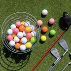 Wettarn Bulk Metal Wire Golf Ball Basket with Handle Stainless Steel Golf Basket Ball Holder Container for Summer Storage Practice Accessories - Image 5