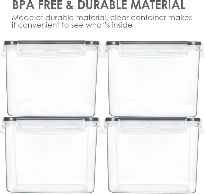 Vtopmart 3.6L Food Storage Containers, 4 PCS, Black - Image 5