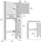 RRX Over The Toilet Storage Cabinet, Bathroom Above Organizer (Milky White) - Image 2
