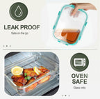 KOMUEE 10 Packs 30 oz Glass Meal Prep Containers with Lids, Green - Image 4