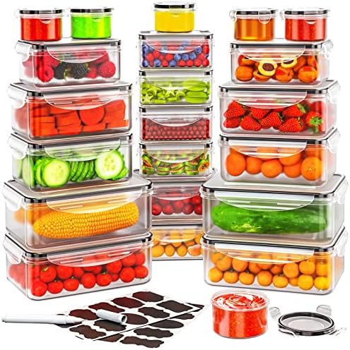 44 PCS Airtight Food Storage Container with Lid (22 Lids & 22 Containers) by JSCARES
