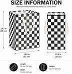 MAIZMZ 3 Pack Checkerboard Storage Basket for Boys Room, 14.6"x12.6"x19.7" Waterproof Linen Laundry Baskets with Handles Racing Room Decor, Gifts - Image 7