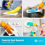 Orighty Microfiber Cleaning Cloth - 24 Pack, White Cleaning Rags 12x11 inch - Image 4