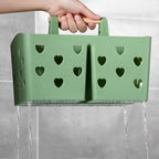 Portable Shower Caddy Plastic Shower Basket Organizer with Handle, Green - Image 3