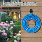 KURUI Heavy Duty Wall Hook for Tool/Water Hose, Garden Hose Holder Wall Mount for Indoors Outside, 2 Pack Garage Storage Hanger for Hanging Shovel/Ladder/Extension Cord, Metal Utility Hook Organizer - Image 2