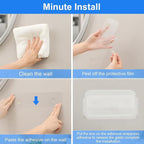Diesisa Wall Mount Organizer, Large Adhesive Wall Self - Bathroom Shelf - Image 7