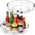 INCOSTAR Lazy Susan 2 Pack, 10.6 Inch Clear Turntable for Kitchen Cabinet by INCOSTAR