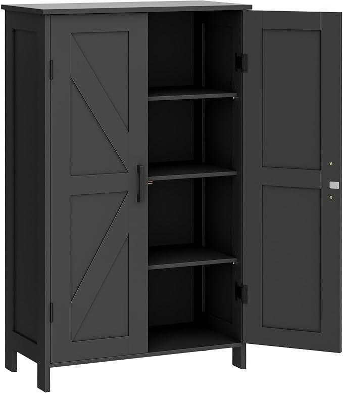 Homleke 43.3" H Farmhouse Bathroom Storage Cabinet with Adjustable Shelves - Image 8