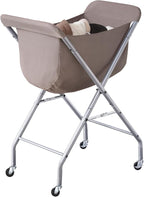 ELYKEN Laundry Basket with Wheels, Collapsible Laundry Hamper, Camel Brown by ELYKEN