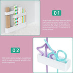 Acrylic Straw Organizer for Cabinet Door - 9.5'' Large White Adjustable 3-Part Reusable Drinking Straw Holder Dispenser Kitchen Accessories Container Cupboard Door Mounted - Image 6