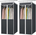 Univivi Garment Bags for Hanging Clothes, Cloth Bag 40 In, 2 PCS, Dark Grey by Univivi