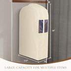Univivi 40 Inch Cloth Garment Bags for Hanging Clothes 2 Pack, Beige - Image 6