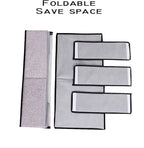 AARAINBOW 2 Packs Foldable Under Bed Clothes Organizer with Lids, Underbed Storage Container with Adjustable Dividers, UnderBed Storage Bins with Handles and Clear Window (Gray+Light Gray) - Image 8