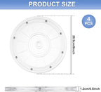 WOPPLXY 4 Pcs 8 Inch Lazy Susan Turntable Acrylic Ball Bearing Rotating Tray, Clear Turntable Organizer, Rotating Base Clear Acrylic Plates for Pantry, Cabinet, Spices, Makeup, (360˚ Rotation) - Image 2