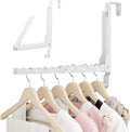 Over The Door Hanger Folding Clothes Drying Rack, Double Fold Hanging Door Hooks Coat Rack with Hooks for Indoor Laundry Room Compact Small Space Foldable Portable Door Hanger Hook Collapsible- 1 Pack by BAKON