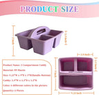 Set of 6 Classroom Caddy, Small Plastic Storage Caddy with Handle, Morandi - Image 4