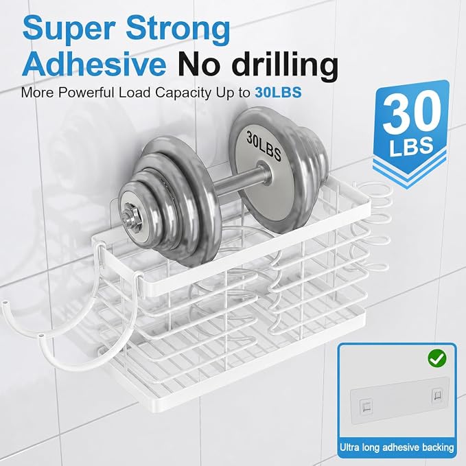 Sevenblue 2026 Upgraded 3-in-1 Universal Hair Tool Organizer, L Size, White - Image 6