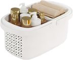 Pulseplay Plastic Shower Caddy Basket with Handle,White by Unknown