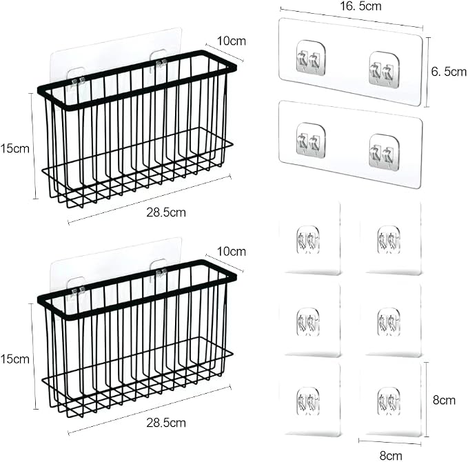 Over the Cabinet Door Organizer 2 Pack, Self Adhesive cabinet door organizer Pantry Door Organizer, Inside Cabinet Storage, Cutting Board Organizer Wall Mounted, Home Organization - Image 7