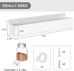PMMASTO 2-Pack White Acrylic Spice Rack Organizers for Cabinet Doors - Image 2