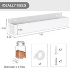 PMMASTO 4-Pack White Acrylic Spice Rack Organizers for Cabinet Doors - Image 4