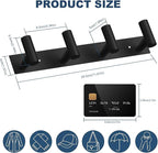 VAEHOLD 2PACK Hat and Coat Wall Mount Rack - 4 Hooks for Robes, Bags, Keys, and Towels - Bathroom Towel Hanger Organizer -Black - Image 5