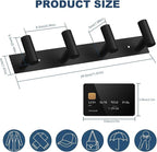 VAEHOLD Hat and Coat Wall Mount Rack - 4 Hooks for Robes, Bags, Keys, and Towels - Bathroom Towel Hanger Organizer -Black - Image 2