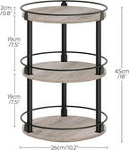 YATINEY 3-Tier Lazy Susan Organizer, Rotating Spice Rack, Spinning Organizer, Industrial Turntable Spice Rack Organizer for Cabinet, Kitchen Countertop, Greige and Black SR23BG - Image 6