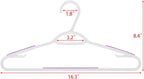 Plastic Clothes Hangers 30 Pack, Hangers with Grip Purple - Image 7