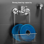YQh hanging shower rack, bathroom storage rack, shampoo bracket, the back hook can be rotated, and can be hung on the faucet or Claw foot bathtubcross bar, 304 stainless steel rust proof and durable - Image 5