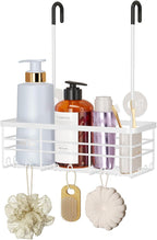 HapiRm Hanging Shower Caddy Organizer - No Drilling Shower Organizer with Hooks, Rustproof & Waterproof 304 Stainless Steel Bathroom Shelves - White (1 Basket) by HapiRm