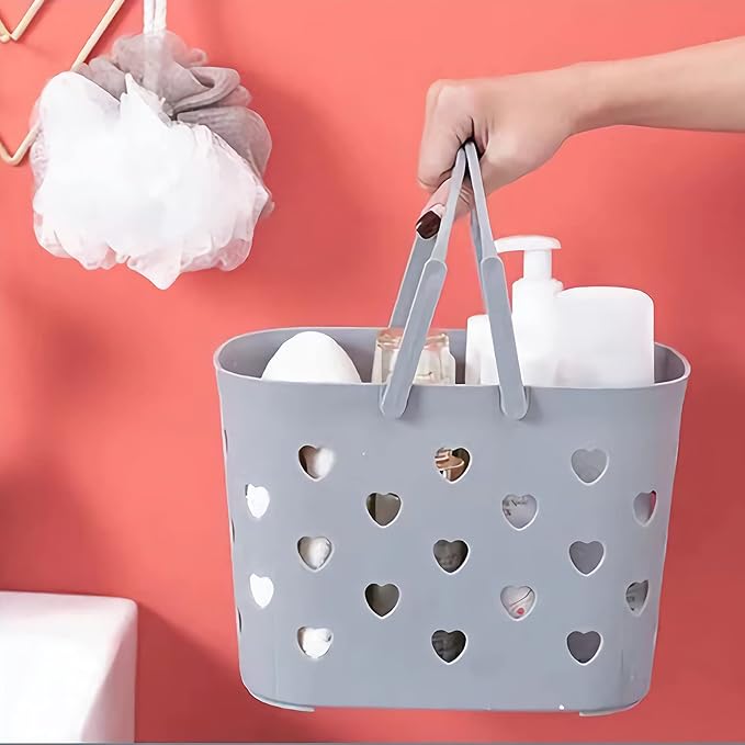 Portable Shower Caddy with handle Plastic Shower Basket Organizer, Grey - Image 3