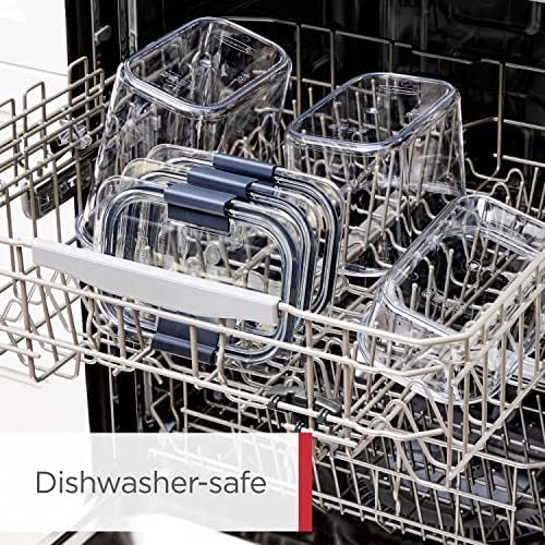 Rubbermaid Brilliance BPA-Free Food Storage Containers with Lids Airtight Kitchen and Pantry Organization Set Includes 3 Containers and Scoops Clear 16 cups - Image 6