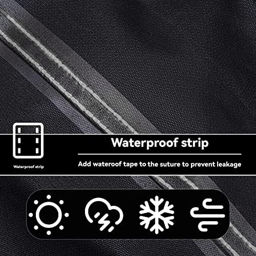Outdoor Pizza Oven Table Cover Black Heavy Duty Waterproof Cover - Image 4
