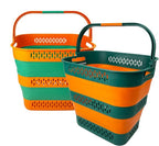 SAMMART 38L(10 Gal) Collapsible Laundry Basket - Foldable Pop-Up Storage Container/Organizer-Portable Space Saving Hamper, Measure 17.5x13.3x15.7"/3.8" Expanded/Collapsed (2, Forest Green/Autumn leaf) by SAMMART