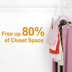 TOPIA HANGER 4 Pack Gym Clothes Organizer, 2 Pack Tank Top Hangers with 2 Pack Leggings Hangers Space Saving Hang 20 Sets Tank Top Bra with Leggings Shorts Pants for Closet Women Pink CT78P - Image 3