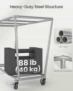 SONGMICS 3-Section Laundry Basket with Wheels, 76.6 Gallons (290 L) Hamper - Image 4