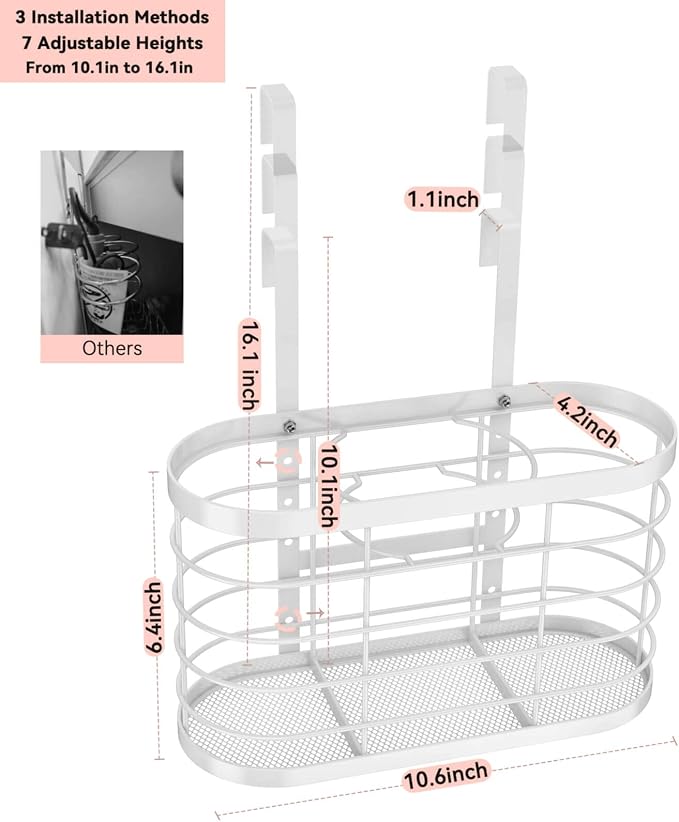 Hair Dryer Holder 3 in 1 Hair Tool Organizer - Blow Dryer Holder - Image 4