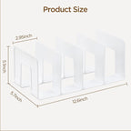 HBlife White Acrylic Kids Shoe Rack for Closet Organizers and Storage, Small Shoe Rack 4 Sections Toddler Baby Shoe Storage Organizer Stackable Shoe Shelf,Desk File Sorter Book Purse Organizer(2 Pack) - Image 2