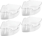 iDesign Plastic Lazy Susan Cabinet Storage Bin, 1/4 Wedge Container for Kitchen, Pantry, Counter, BPA-Free, 12.5 in x 6.75in x 4in Set of 4, Clear - Image 9
