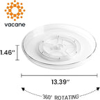 vacane 2-Pack 13Inch Lazy Susan Cabinet Organizer, Plastic Rotating Organizer Spice Rack Condiment Organizer for Pantry, Countertop, Cupboard, Refrigerator-Clear - Image 7