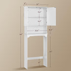 Yaheetech Over the Toilet Storage Cabinet, Bathroom Organizer, White - Image 3
