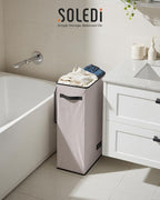 SOLEDI Slim Laundry Basket with Lid, Narrow Laundry Hamper for Small Space - Image 8