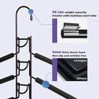 5 in 1 Multi Layer Hangers Space Saving with Non-Slip Foam Padded - Image 4