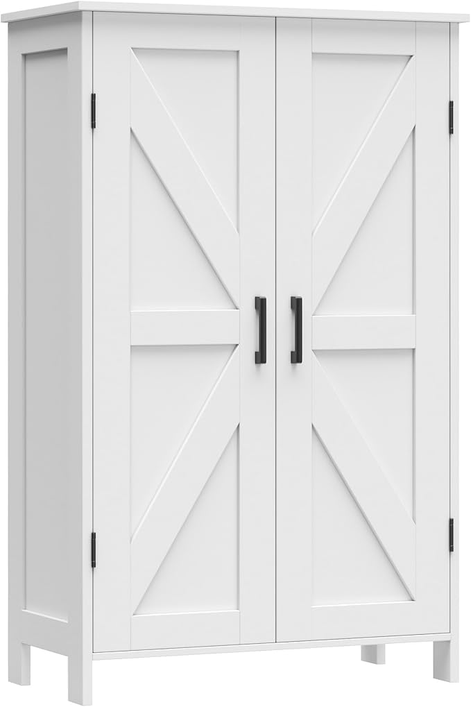 Homleke 43.3" H Farmhouse Bathroom Storage Cabinet with Adjustable Shelves - Image 8